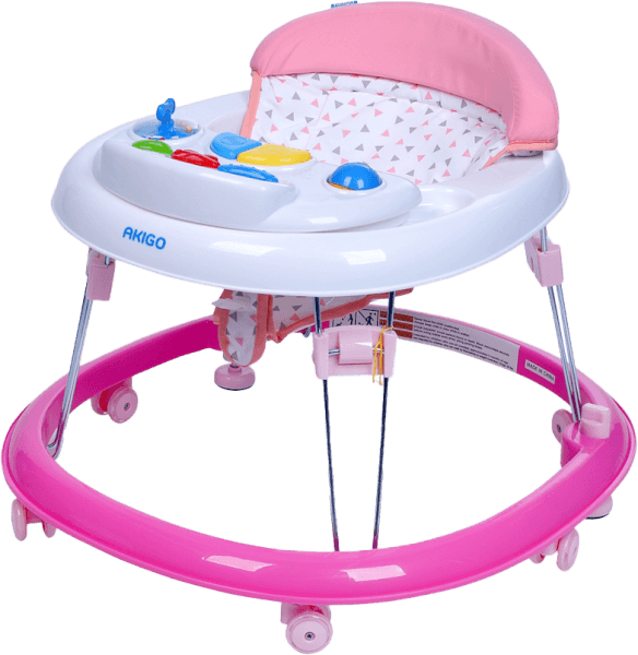 Xe tập đi Akigo khung tròn W2116TP7 màu hồng