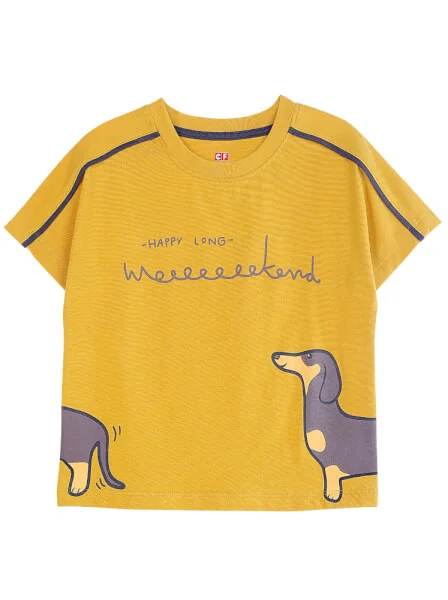 Áo bé trai tay ngắn MRN CF B0321011 (6-24M,Vàng)