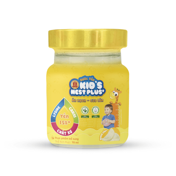 Combo 2 Thực phẩm bảo vệ sức khỏe - Nước yến Kids Nest Plus+ hương tự nhiên (Lốc 3+1)
