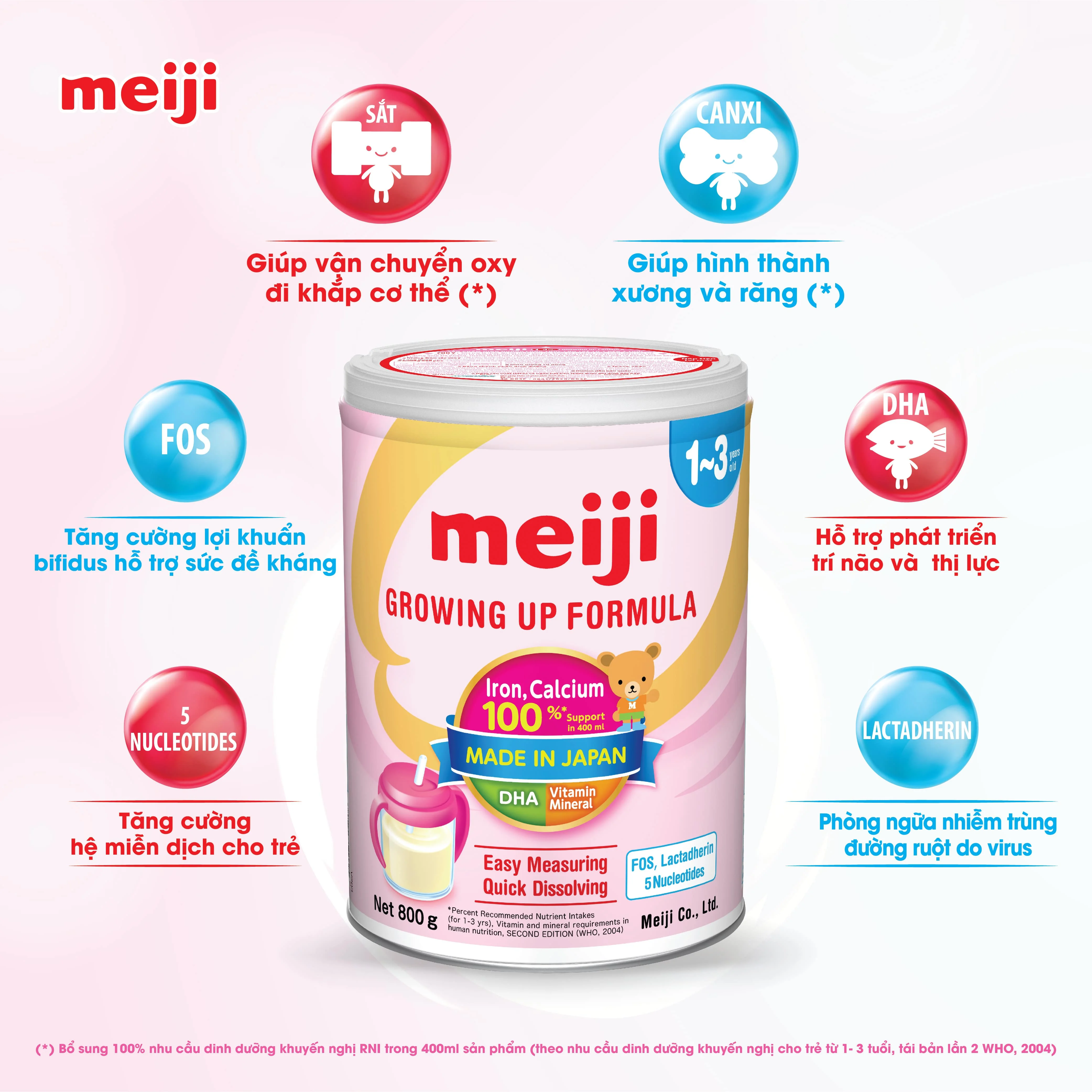 Sữa Meiji Growing up Formula 800g (12-36 tháng)