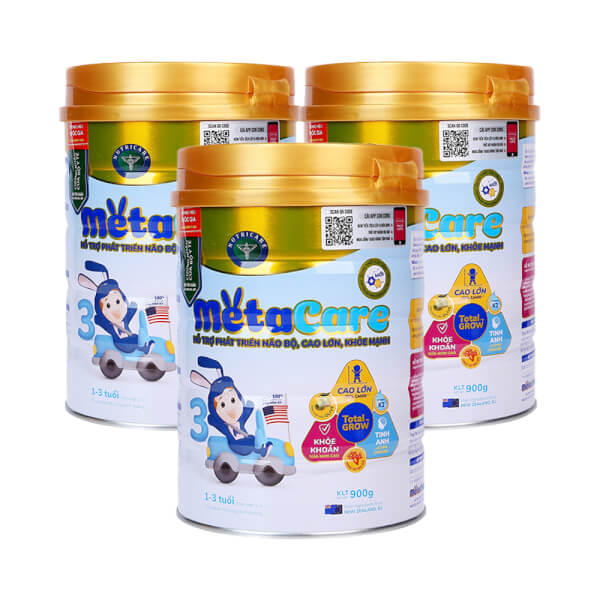 Combo 3 lon Sữa Meta Care 3 900g (1-3 tuổi)