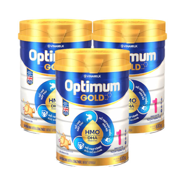 Combo 3 lon Sữa Vinamilk Optimum Gold 1 800g (0-6 tháng)