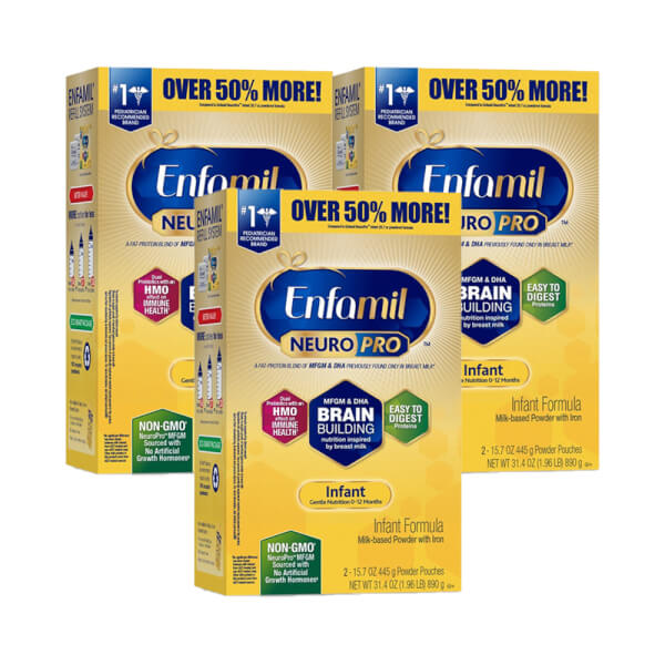 Combo 3 lon Sữa Enfamil NeuroPro Infant Formula 890g (0-12 tháng)