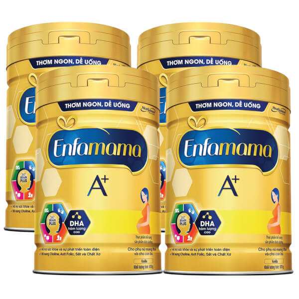 Combo 4 lon Sữa Enfamama A+ 870g hương vani