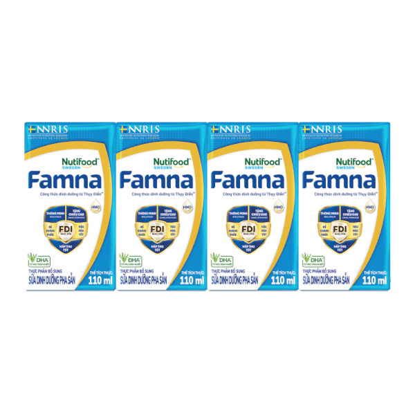 Thùng sữa nước Famna 110ml (lốc 4 hộp)