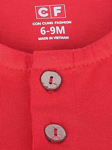 Đầm thun bé gái mặc ngoài CF G1220023 (6-24M,Đỏ)