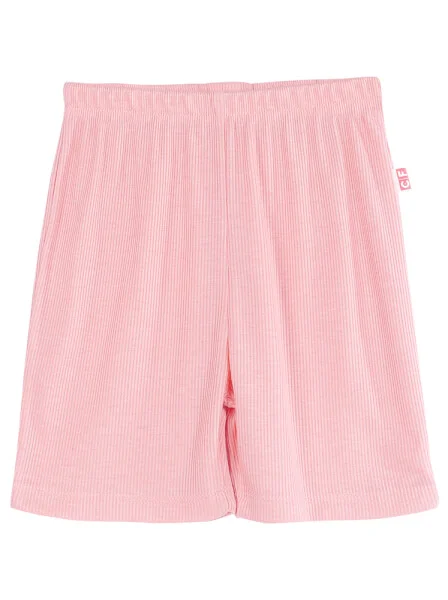 Bộ thun bé gái ngắn mặc nhà CF G0421003 (1-6Y,Hồng cam)