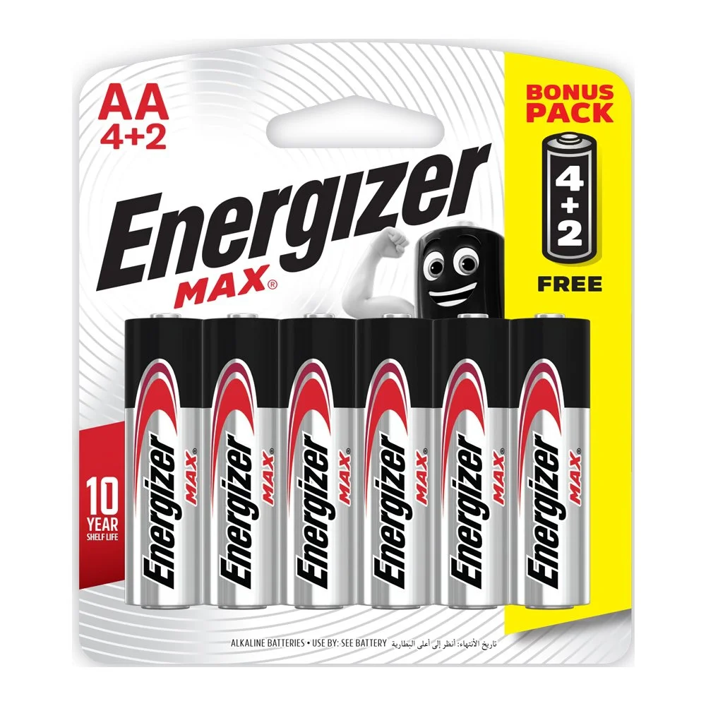 Pin Energizer Max AA E91BP4+2 (vỉ 4+2)