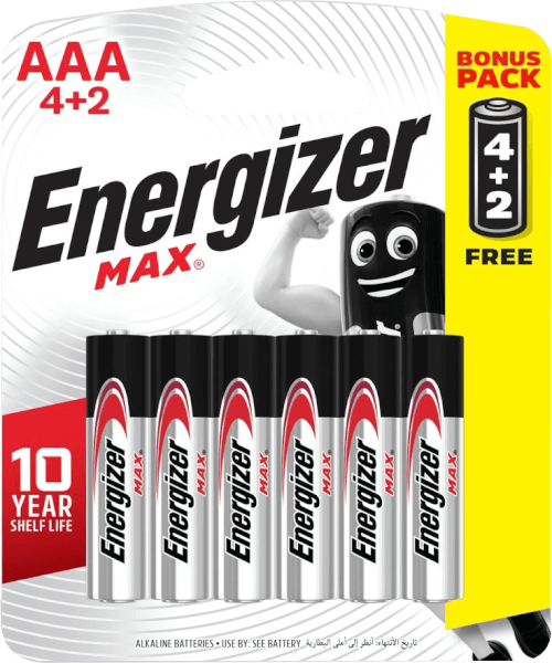 Pin Energizer Max AAA E92BP4+2 (vỉ 4+2)