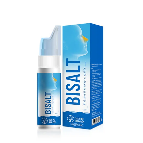 Xịt vệ sinh mũi ưu trương cho người lớn Bisalt 75ml