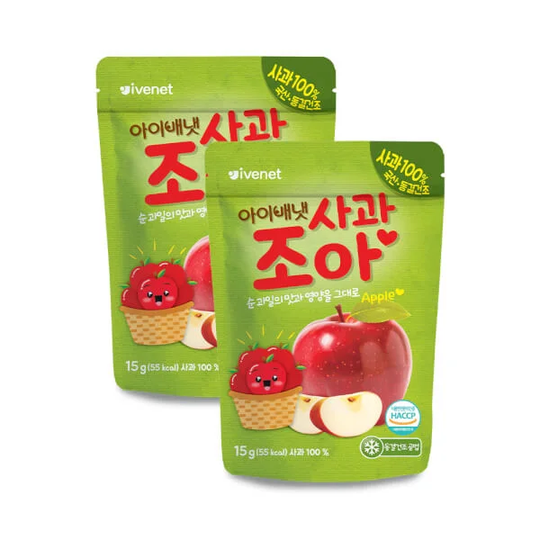 Combo 2 Táo sấy lạnh cho bé ăn dặm Ivenet 15g