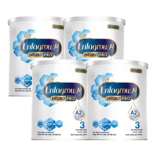 Combo 4 lon Enfagrow AII NeuroPro 3,1 - 6 tuổi, 350G