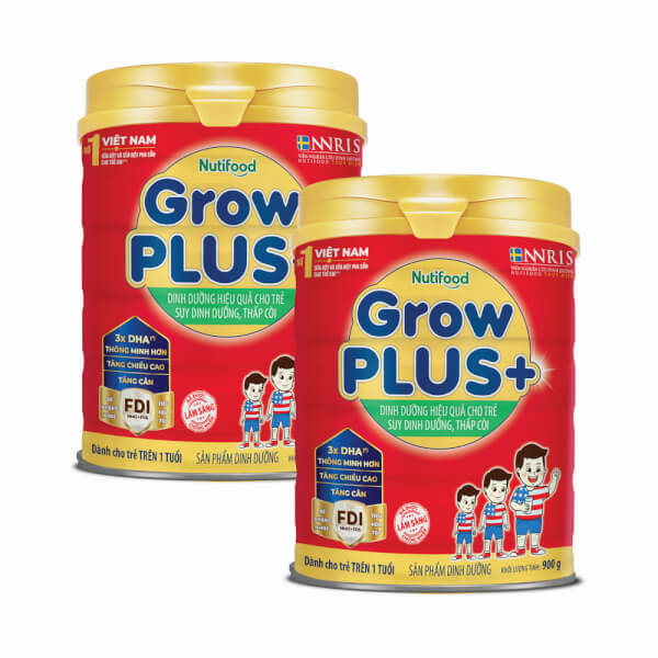 Combo 2 lon sữa GrowPLUS+ Đỏ 900g (từ 1 tuổi)