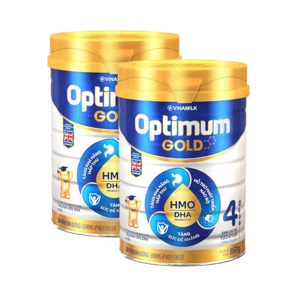 Combo 2 Vinamilk Optimum Gold 4, 850g, 2-6 tuổi