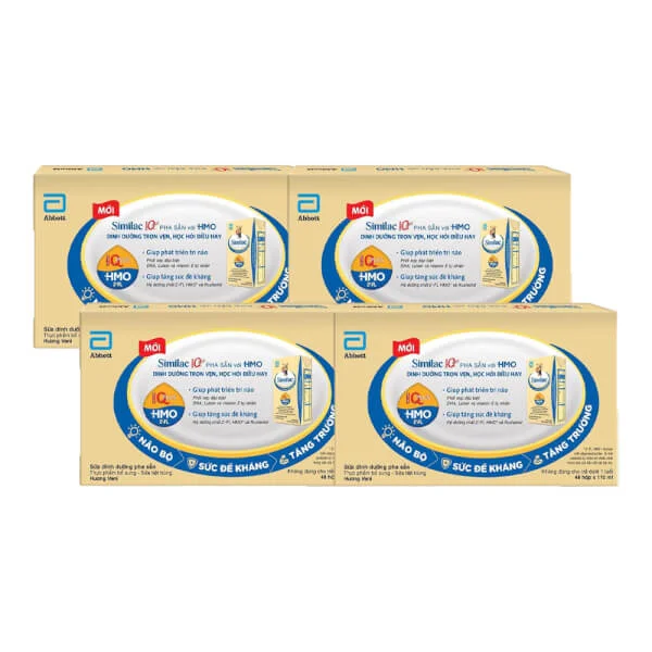 Combo 4 thùng thực phẩm bổ sung Sữa tiệt trùng Similac Eye-Q 110ML (Lốc 4 hộp mới)
