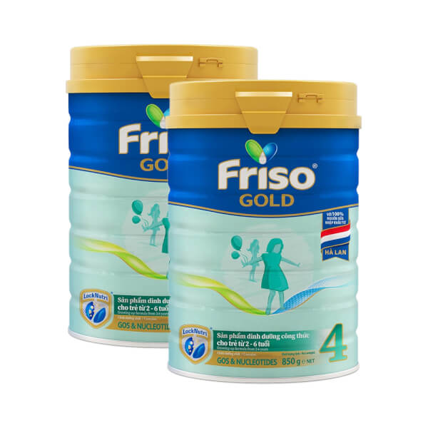 Combo 2 lon Friso Gold 4, 2 - 6 tuổi (850gr)