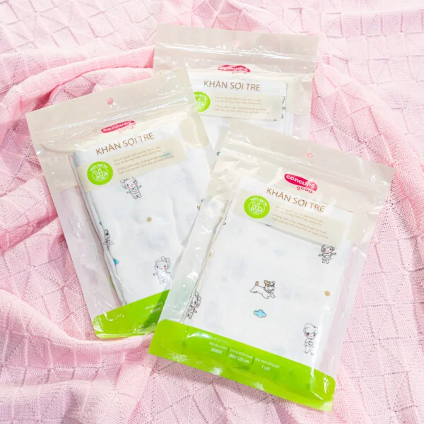 Khăn gạc sợi tre ConCung Good BM9X 90x90 (cm)