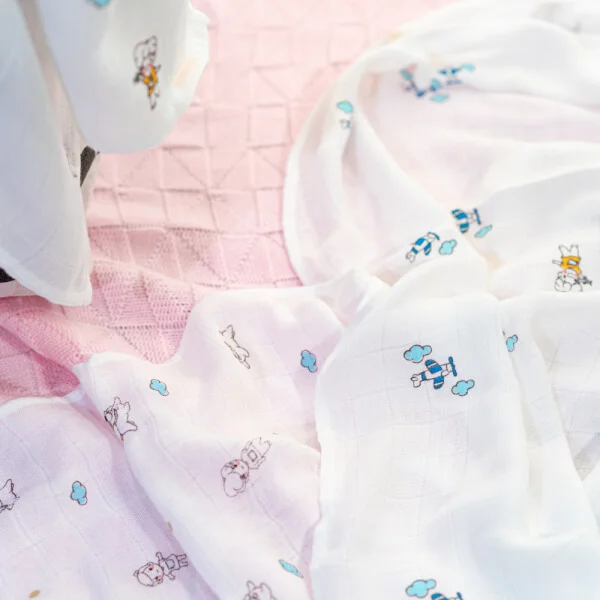 Combo 2 Khăn gạc sợi tre cao cấp ConCung Good BM8X 60x120 (cm)