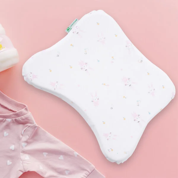 Gối cao su thiên nhiên Baby A màu hồng  (Dorufoam)