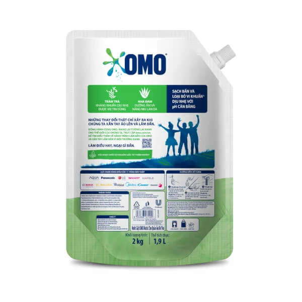 Nước Giặt OMO Matic Cho Quần Áo Bé Yêu, Túi 2.0kg