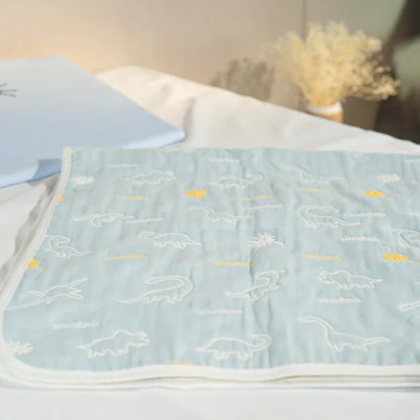 Chăn Cotton 6 lớp cho bé ConCung Good TOW21002 (110*110cm, Xanh)