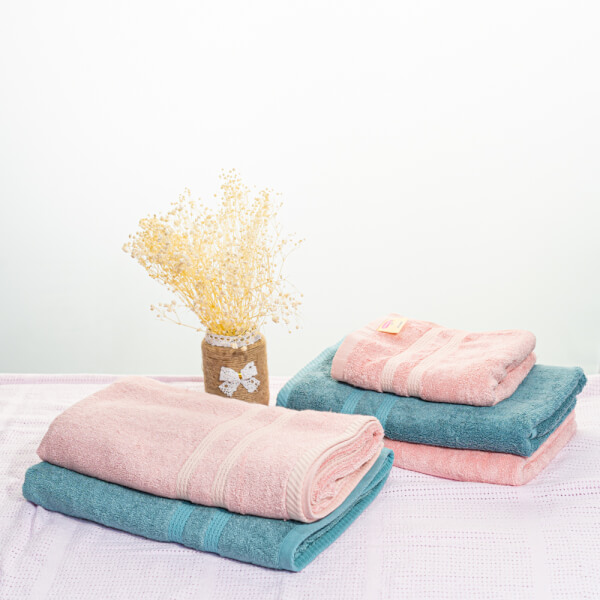 Combo 2 Khăn sợi tre ConCung Good BM1W xanh 60x120(cm)