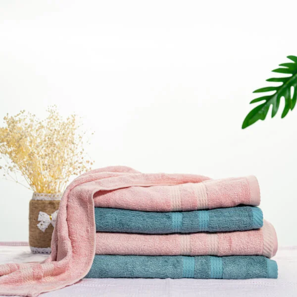 Combo 2 Khăn sợi tre ConCung Good BM9J hồng 70x130(cm)