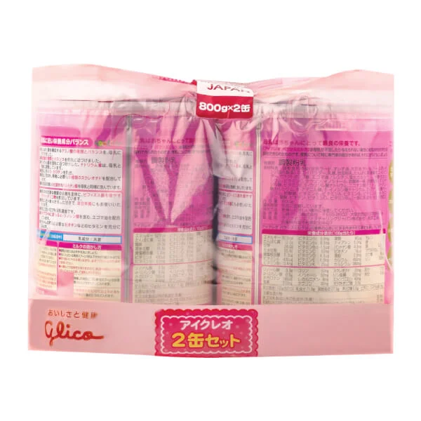 Sữa Glico Icreo số 0 800g - combo 2 lon (0-12 tháng)