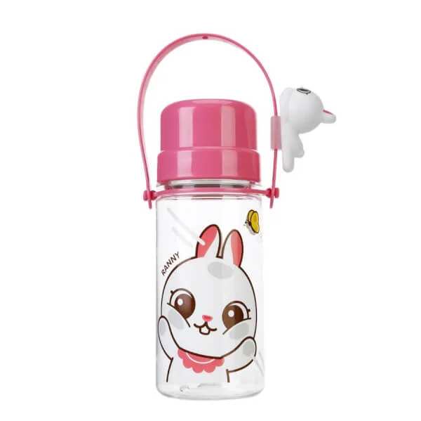 Bình tập uống Edison tritan có dây (350ml, hồng)