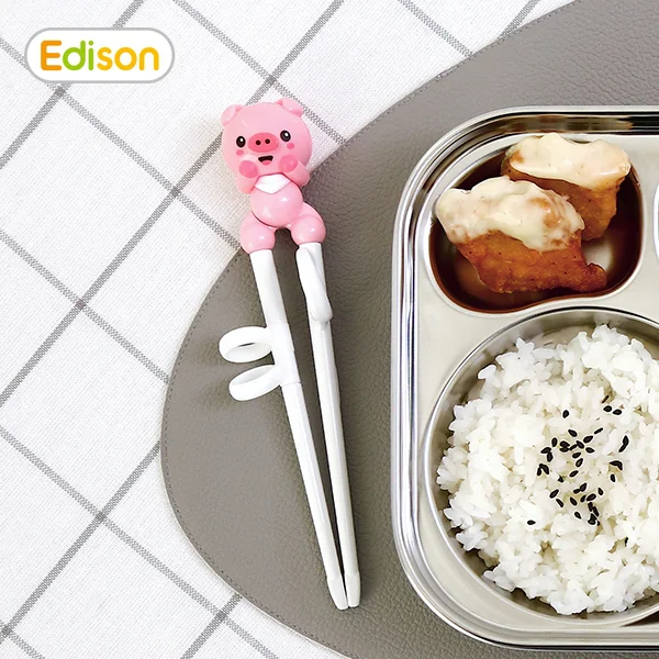 Đũa nhựa tập ăn Edison heo hồng