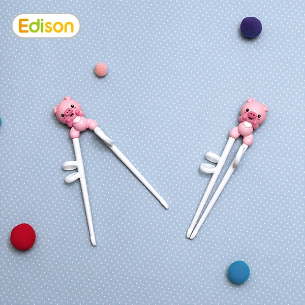 Đũa nhựa tập ăn Edison heo hồng