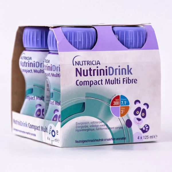 Sữa NutriniDrink Compact Multi Fibre 125mL vị trung tính (1-12 tuổi) (lốc 4 hộp)