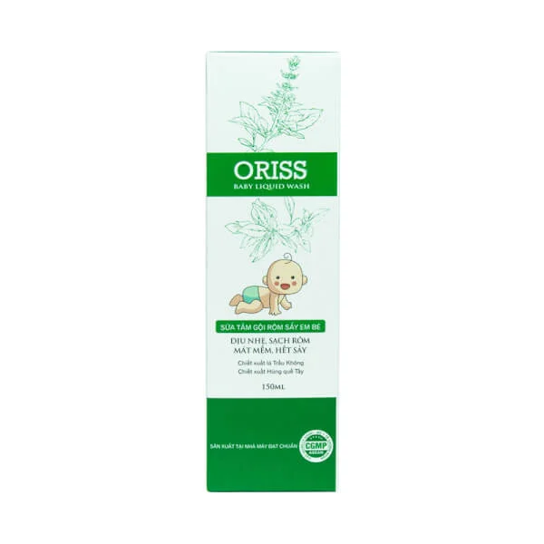 Tắm gội rôm sảy em bé Oriss 150ml