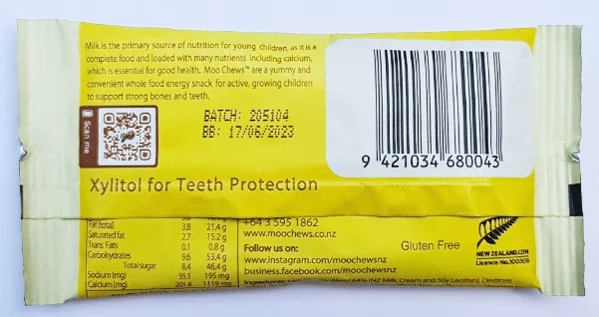 Viên sữa bổ sung canxi Moo Chews Banana