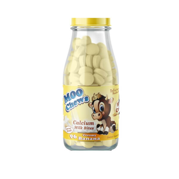 Viên Sữa Moo Chews Banana 96 viên/ chai