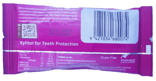 Viên sữa  bổ sung canxi Moo Chews Strawberry