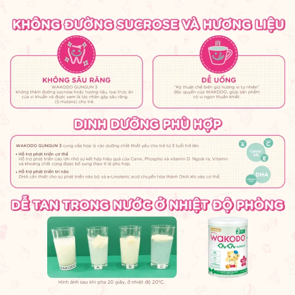 Sữa Wakodo số 3 830g (trên 3 tuổi)