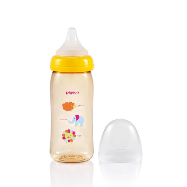 Bình sữa Pigeon nhựa PPSU Plus hình thú (240ml)
