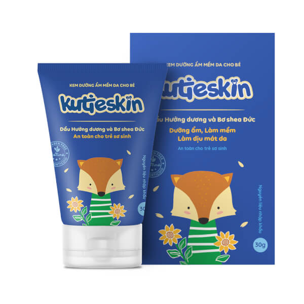 Kem dưỡng ẩm mềm da cho bé Kutieskin 30g + Kem bôi dịu da cho bé Kutieskin 3g