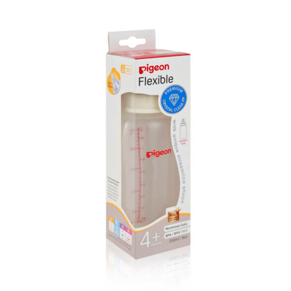 Combo 2 Bình sữa Pigeon Streamline nhựa PP BPA Free cổ hẹp 250ml