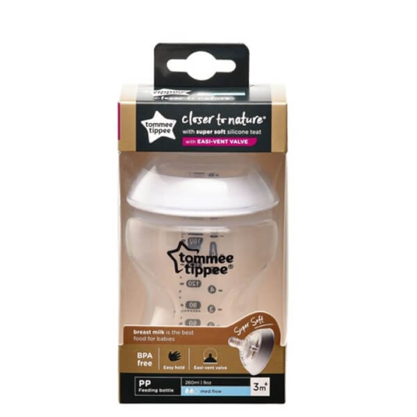 Combo 2 Bình sữa ty siêu mềm tự nhiên Tommee Tippee Closer to Nature 260ml