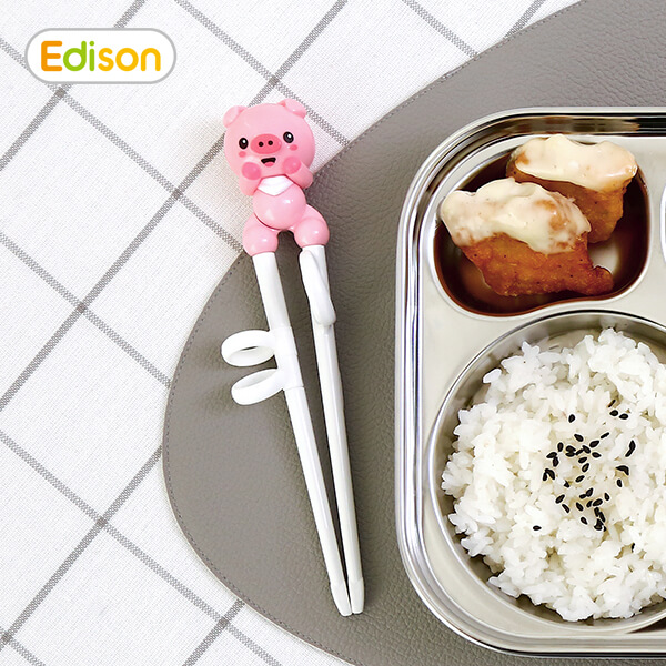 Combo 2 Đũa nhựa Edison heo hồng