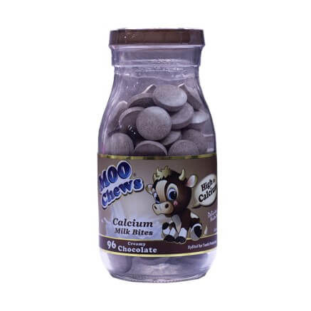 Combo 2 Viên Sữa Moo Chews Chocolate 96 viên/chai