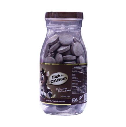 Combo 2 Viên Sữa Moo Chews Chocolate 96 viên/chai