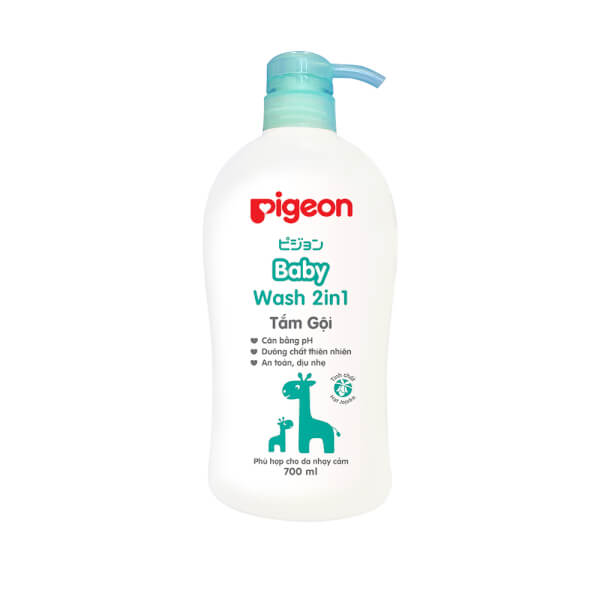 Combo 2 Tắm - Gội 2 in 1 Jojoba Pigeon 700ml Không Paraben