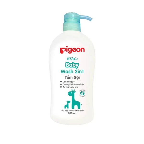 Combo 2 Tắm - Gội 2 in 1 Jojoba Pigeon 700ml Không Paraben