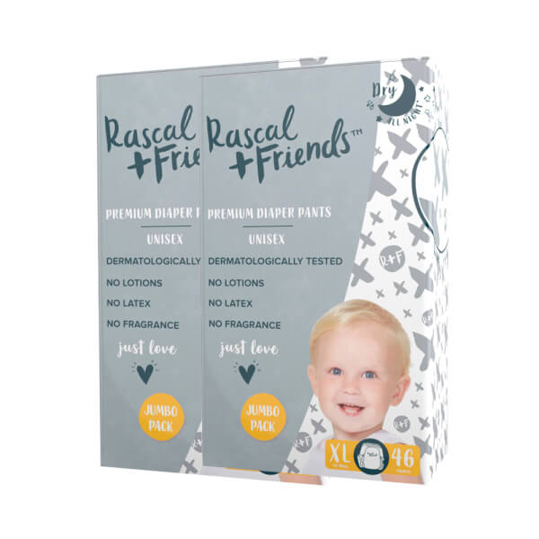 Combo 2 tã quần Rascal + Friends (XL, 13-18kg, 46 miếng)