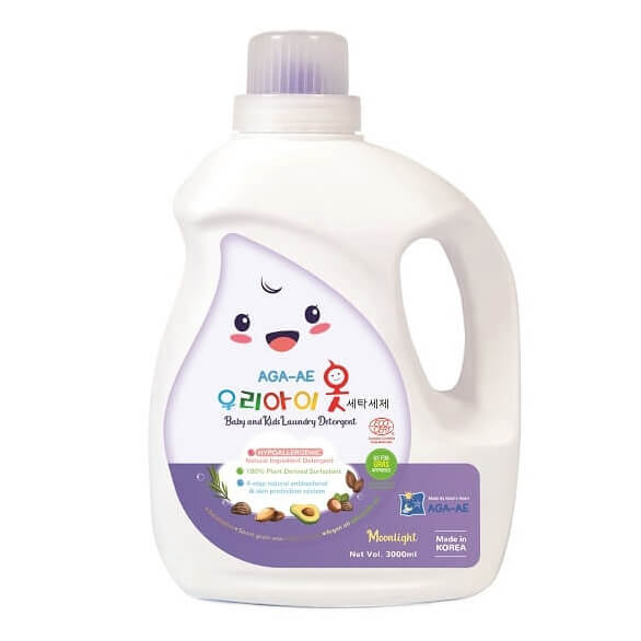 Nước giặt Hàn quốc AGA - AE kháng khuẩn & bảo vệ da bé - Moonlight 3L