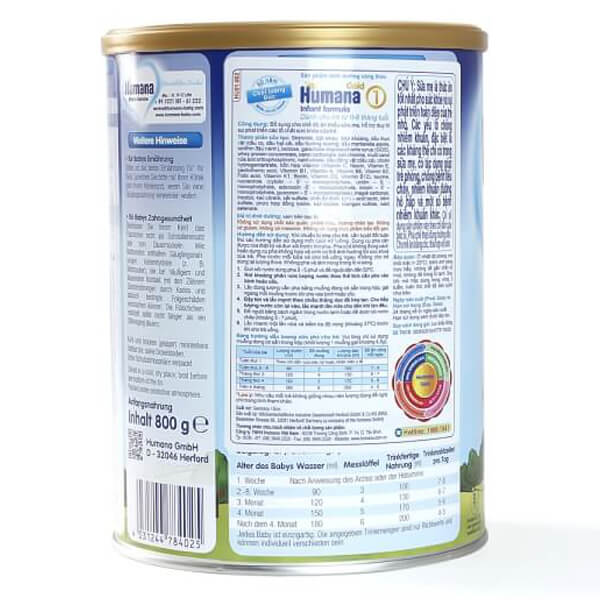 Sữa Humana Gold số 1 800g (0-6 tháng)
