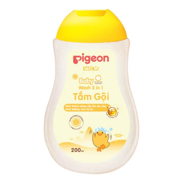 Tắm gội Pigeon dịu nhẹ hoa hướng dương 200ml (không Paraben)